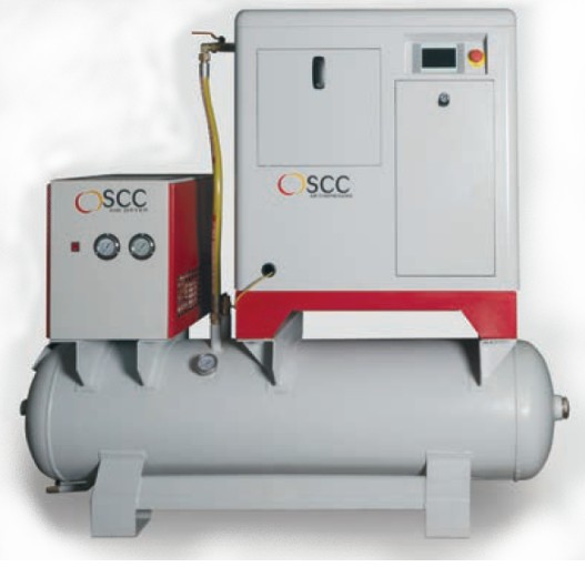 SCC-SMART-4-10 TD Ölgespritzter Schraubenkompressor mit Riemenantrieb