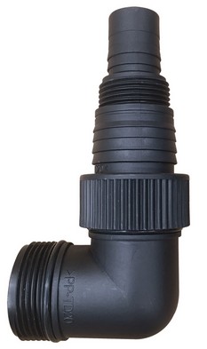 Multiadapter 1¼'' mit Winkelanschluss und Rückschlagventil