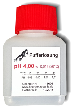 Pufferlösung pH 4, 50 ml, zur Justierung pH-Messgerät