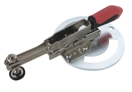 Adapterplatte rund mit Spanner senkrecht Länge 180 mm