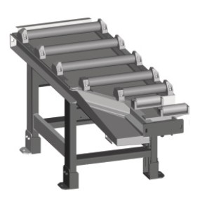 Zufuhrrollenbahn 2000 x 520 mm für 60° Schnitte motorisch